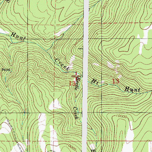 Topographic Map of Beetle Creek, UT