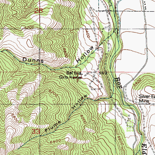 Topographic Map of Bel Mia Girls Home, UT
