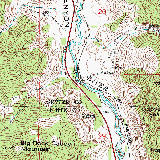 Topographic Map of Belknap, UT