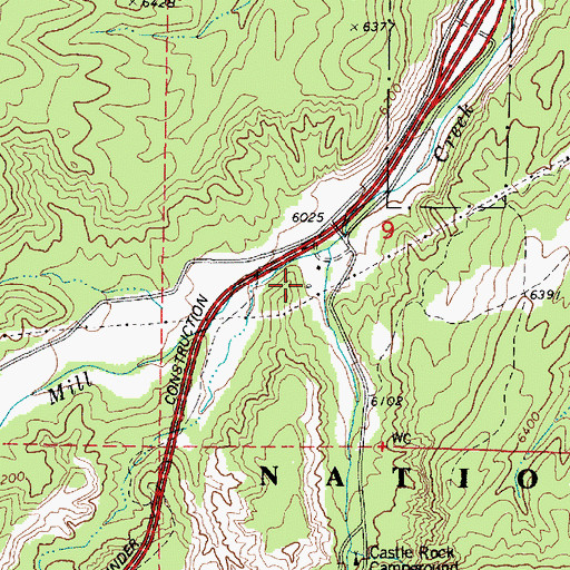 Topographic Map of Belknap Ranger Station, UT