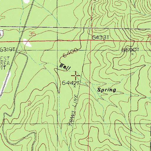 Topographic Map of Bell Spring Hollow, UT