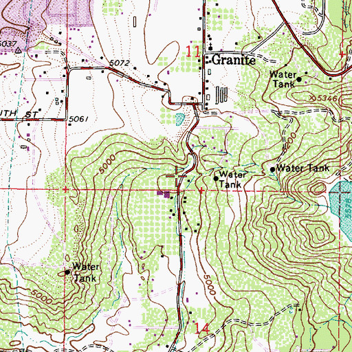 Topographic Map of Bells Canyon, UT