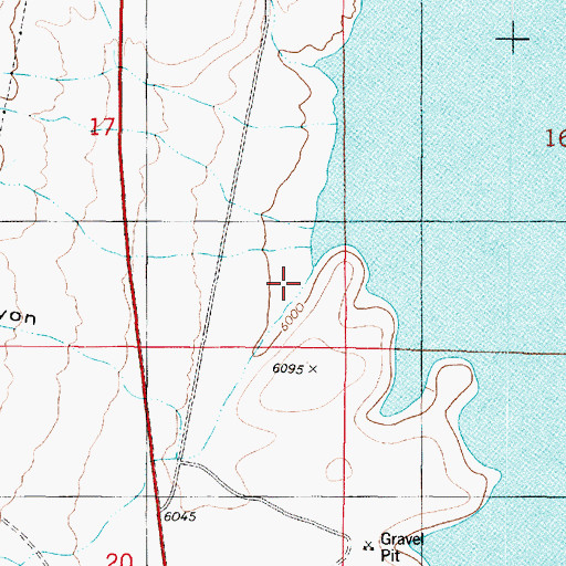 Topographic Map of Bellyache Canyon, UT