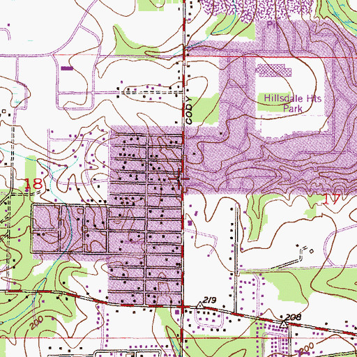 Topographic Map of The Bible Lighthouse Church, AL