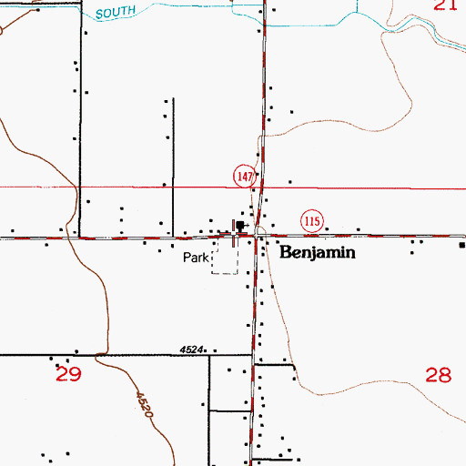 Topographic Map of Benjamin, UT