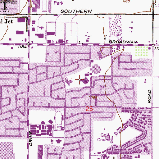 Topographic Map of Curry Elementary School, AZ
