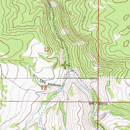 Topographic Map of Bennion Creek, UT