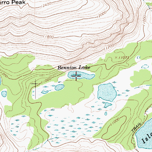 Topographic Map of Bennion Lake, UT