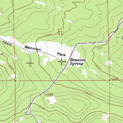 Topographic Map of Bennion Spring, UT