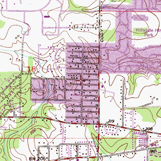 Topographic Map of The Upper Room Temple of Apostolic Faith, AL