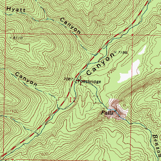 Topographic Map of Benson Creek, UT
