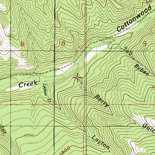 Topographic Map of Berry Gulch, UT