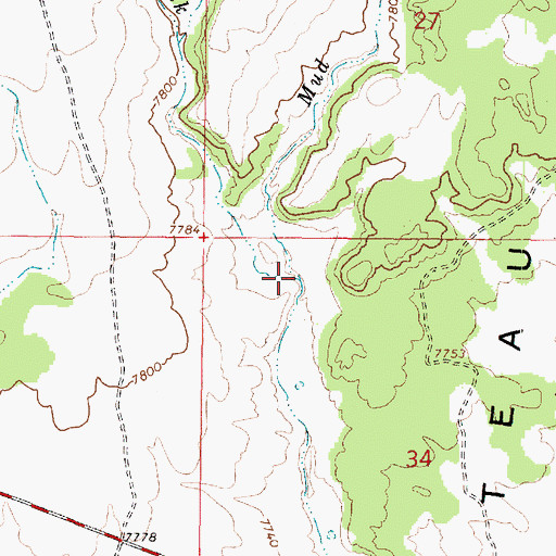 Topographic Map of Berry Spring Creek, UT