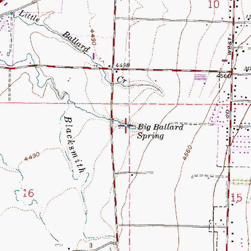 Topographic Map of Big Ballard Spring, UT