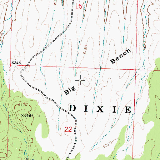 Topographic Map of Big Bench, UT