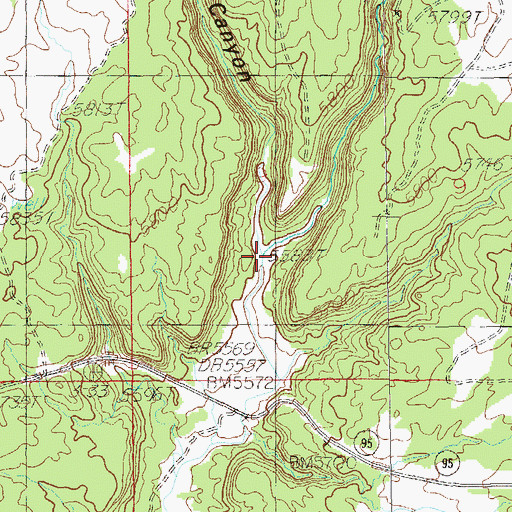 Topographic Map of Big Canyon, UT