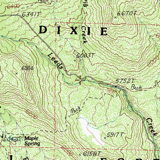 Topographic Map of Big Creek, UT
