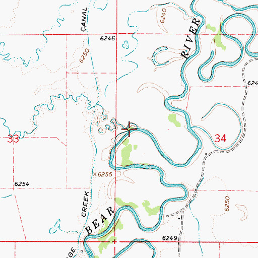 Topographic Map of Big Creek, UT