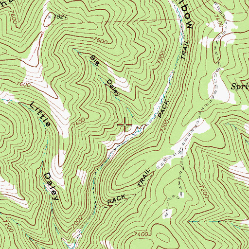 Topographic Map of Big Daley, UT