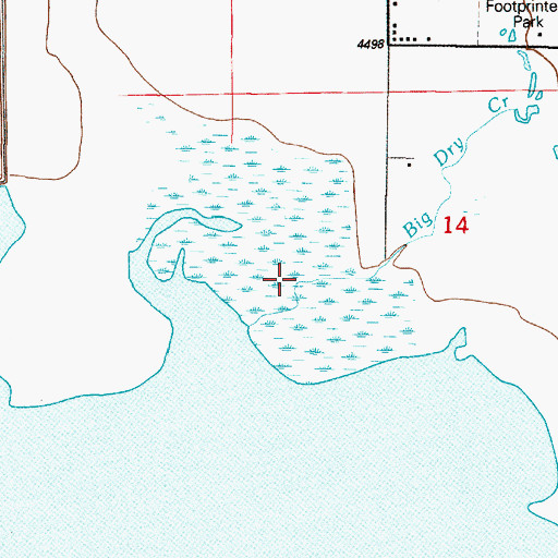 Topographic Map of Big Dry Creek, UT