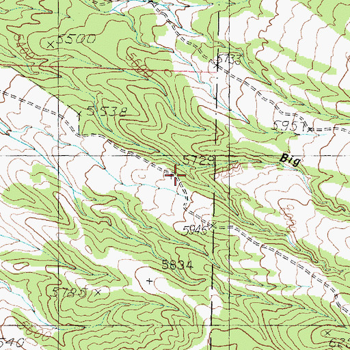 Topographic Map of Big Granite Canyon, UT
