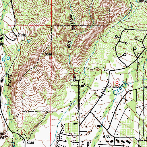 Topographic Map of Big Hollow, UT