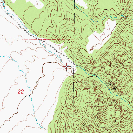 Topographic Map of Big Hollow, UT