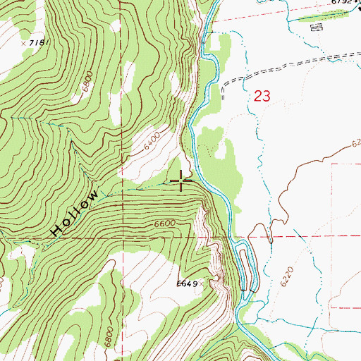 Topographic Map of Big Hollow, UT