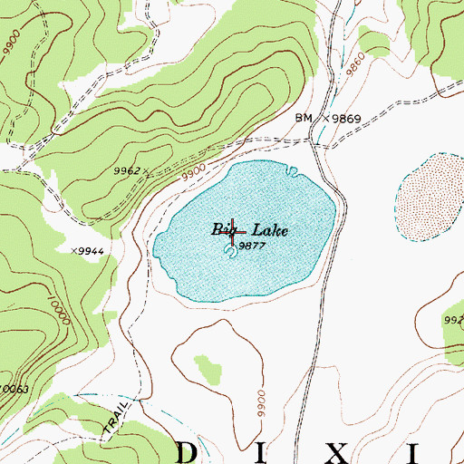 Topographic Map of Big Lake, UT