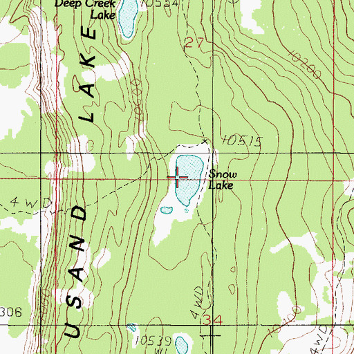 Topographic Map of Snow Lake, UT