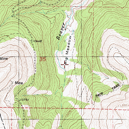 Topographic Map of Big Meadow, UT