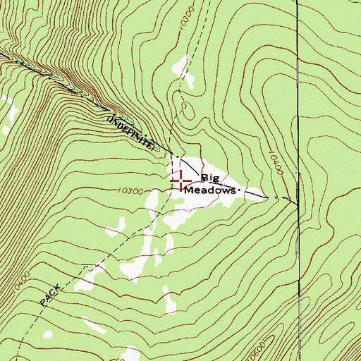Topographic Map of Big Meadows, UT