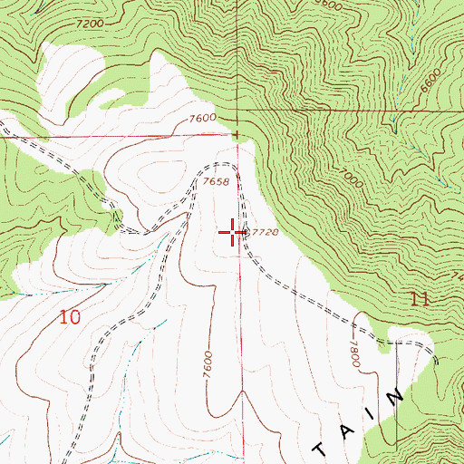 Topographic Map of Big Mountain, UT