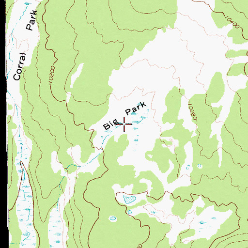 Topographic Map of Big Park, UT