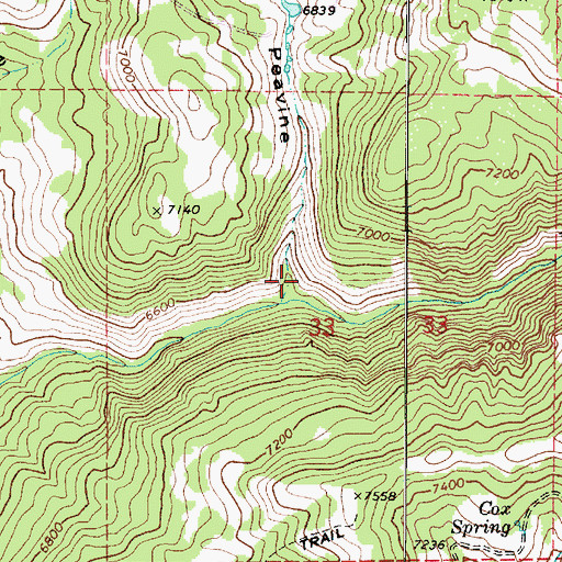 Topographic Map of Big Peavine, UT