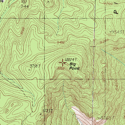 Topographic Map of Big Point, UT