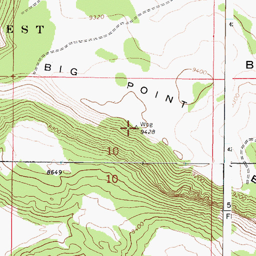 Topographic Map of Big Point, UT
