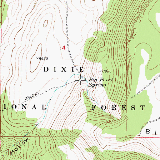 Topographic Map of Big Point Spring, UT