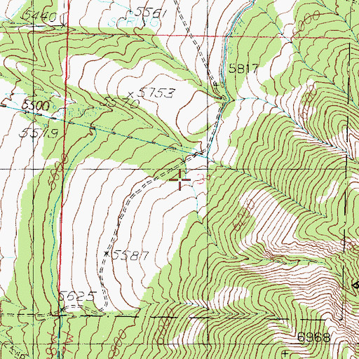 Topographic Map of Big Pole Canyon, UT