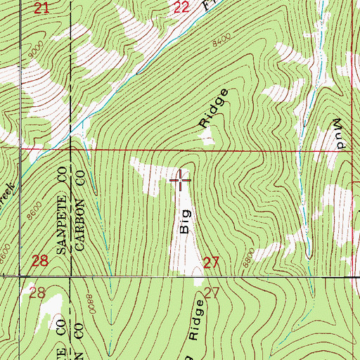 Topographic Map of Big Ridge, UT