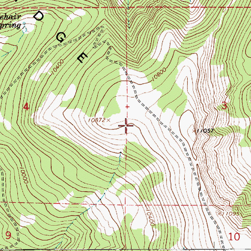 Topographic Map of Big Ridge, UT