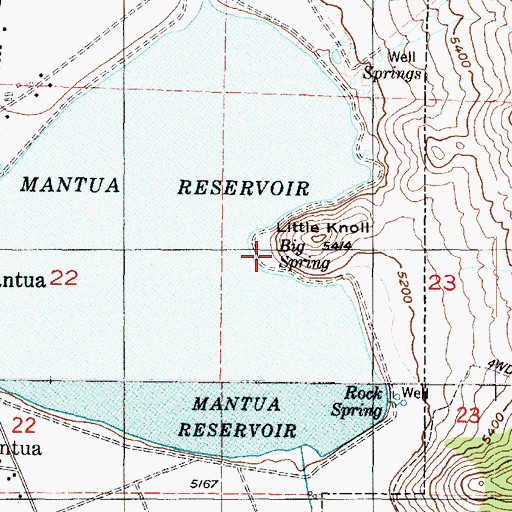 Topographic Map of Big Spring, UT