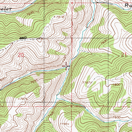 Topographic Map of Big Spring Fork, UT