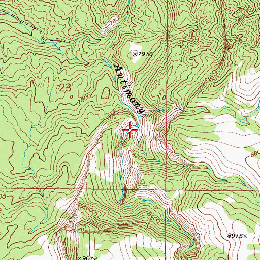 Topographic Map of Big Swale, UT