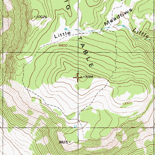 Topographic Map of Big Table, UT