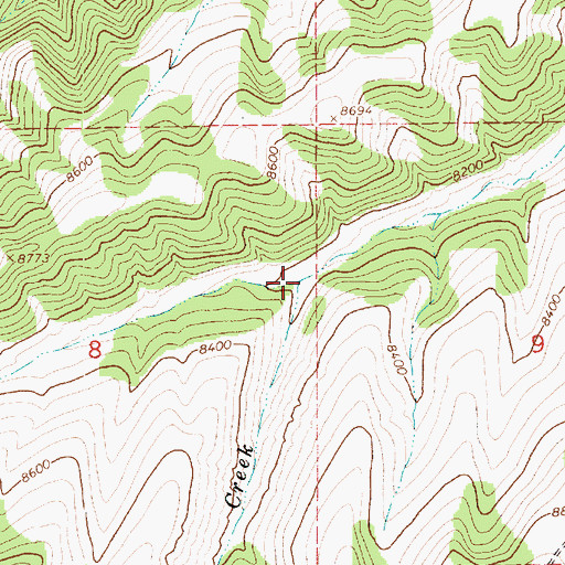 Topographic Map of Big Trough Creek, UT