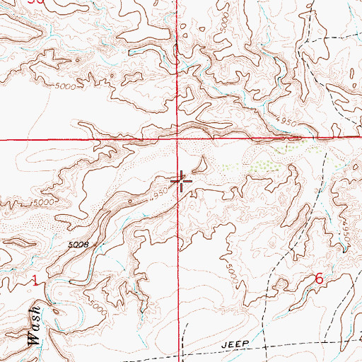 Topographic Map of Big Wash, UT