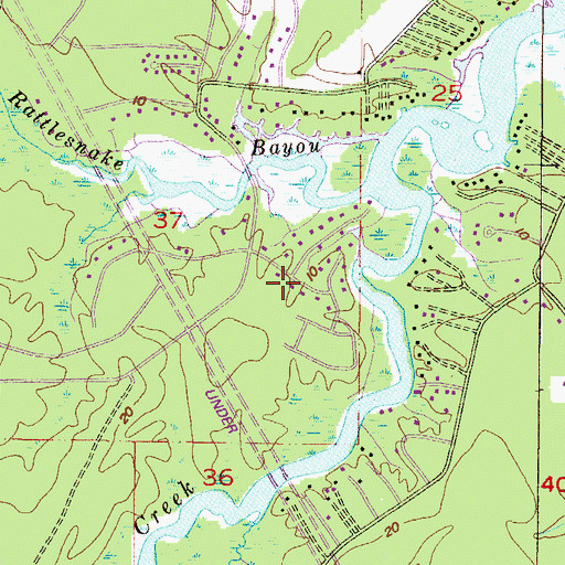 Topographic Map of Todd Acres, AL