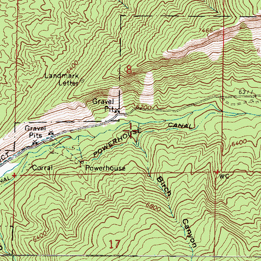 Topographic Map of Birch Canyon, UT