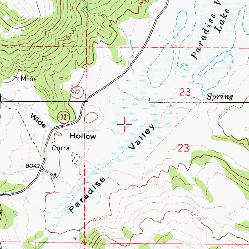 Topographic Map of Birch Creek, UT
